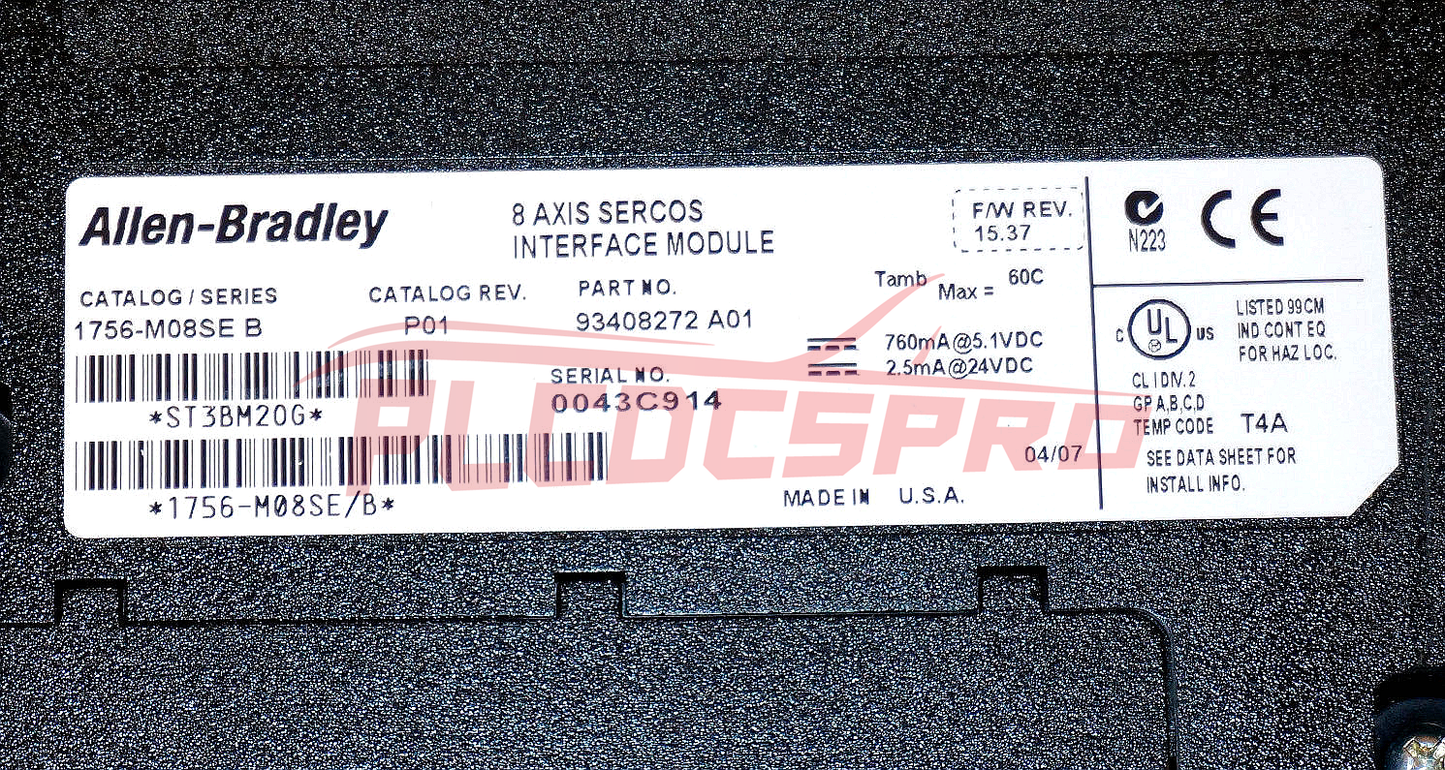1756-M08SE | Allen Bradley ControlLogix 8 Axis SERCOS Servo Module