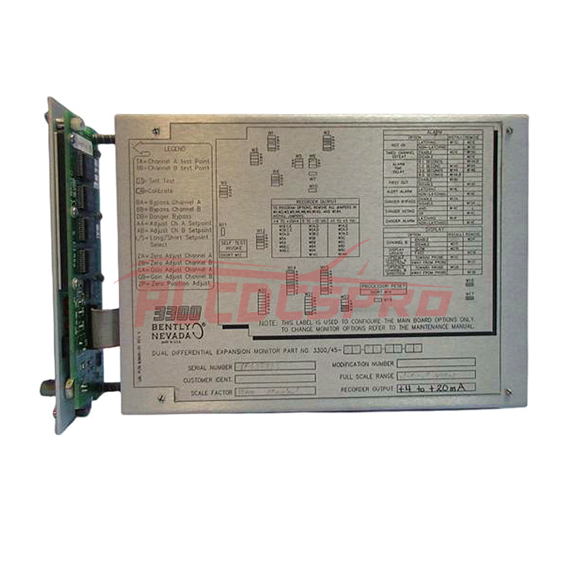 3300/45-02-01-03-00 | Bently Nevada Çift Diferansiyel Genleşme Monitörü