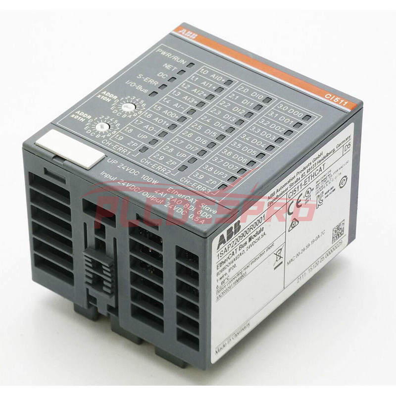 ABB CI511 CI511-ETHCAT 1SAP220900R0001 E:D5 EtherCAT Bus Module