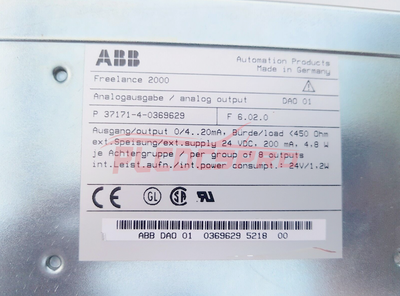 ABB DAO01 analóg kimenet | DAO 01 modul HB szabadúszó
