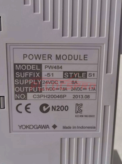 PW484-51 | Yokogawa 24V DC Input Power Supply Module